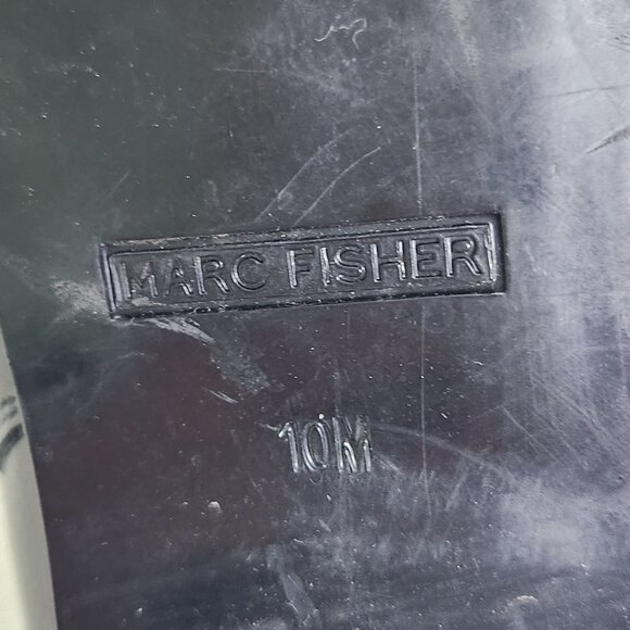 Marc Fisher Missir Chelsea Boots Black Pebbled Leather Size 10M - Picture 7 of 7